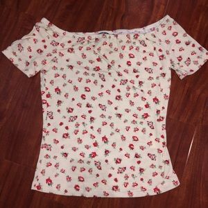 Off the shoulder floral top